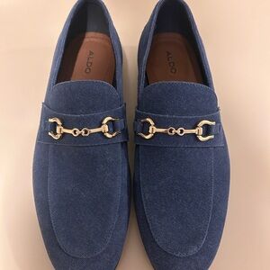 ALDO Marinho Open Navy Men’s leather loafers